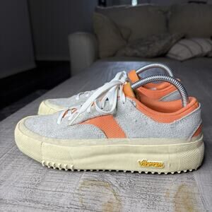 Brandblack Bravo Dirty Shoes Orange Gray Suede Leather Sneakers Women’s 8.5